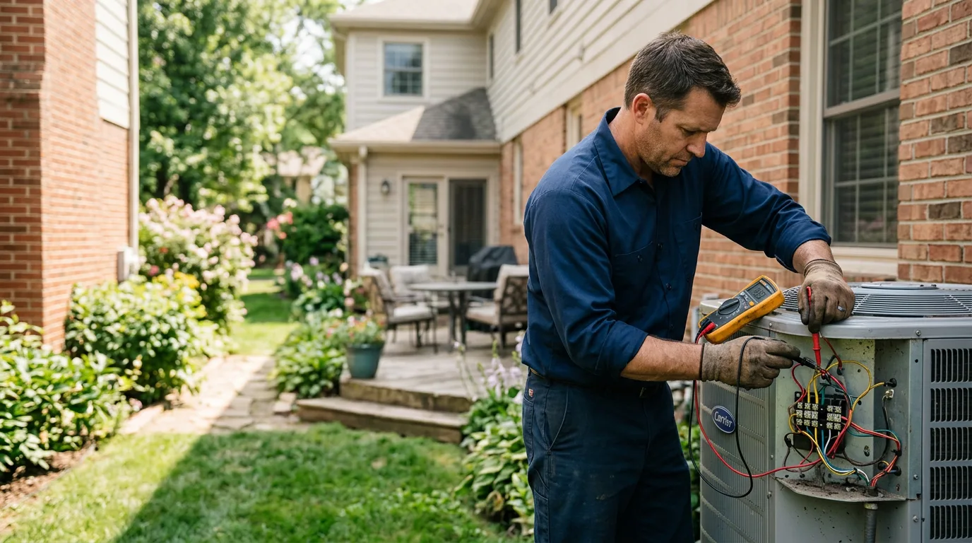 HVAC technician working near Lake City, IA